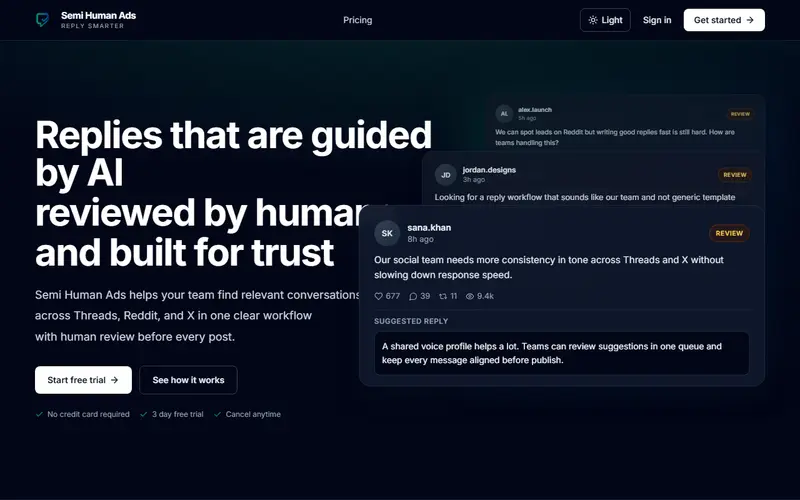 Semi Human Ads preview