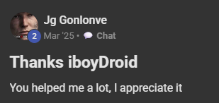 Testimonial screenshot