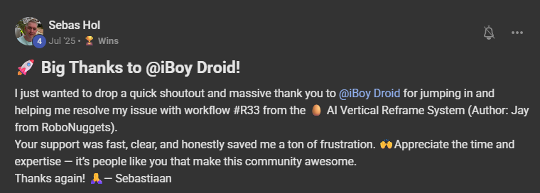Testimonial screenshot