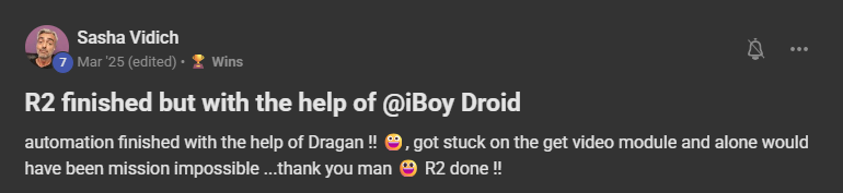 Testimonial screenshot