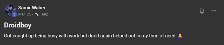 Testimonial screenshot