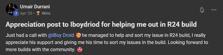 Testimonial screenshot